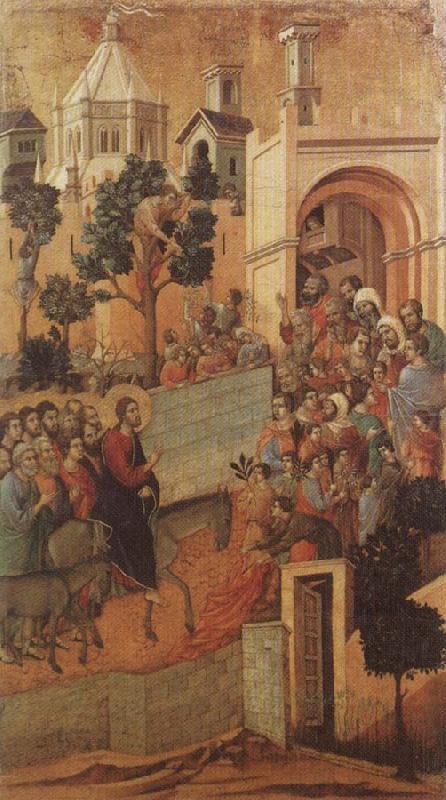 Duccio di Buoninsegna Christ Entering Jerusalem oil painting picture